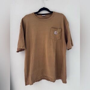 Carhartt Men's K87 Brown T-Shirt (Intentionally Distressed!)